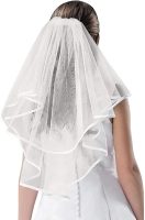 Bridal Veil Women's Short Wedding Veil Bachelorette Party With Comb for Wedding Hen Party