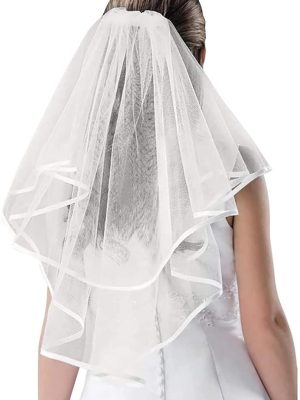 Bridal Veil Women's Short Wedding Veil Bachelorette Party With Comb for Wedding Hen Party
