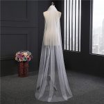 Bridal Veils 1 Layer Wedding Tulle Cut Edge Round Tail Veil with Comb for Women and Girls