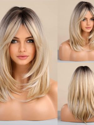 Women's Layered Long Golden Wig