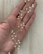 Bride Hair Accessory Crystal Pearl Bridal Headband Flower Hair Vine festival Wedding Hair band Gold Headpiece Headband Tiara Hair Accessories for Women Girls Hair bands - 1pc.