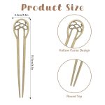4 Pcs Metal U Shaped Hairpin, French Pins Vintage Hair Sticks Hair Fork Pins Hair Accessory for Women and Girls Hairstyles