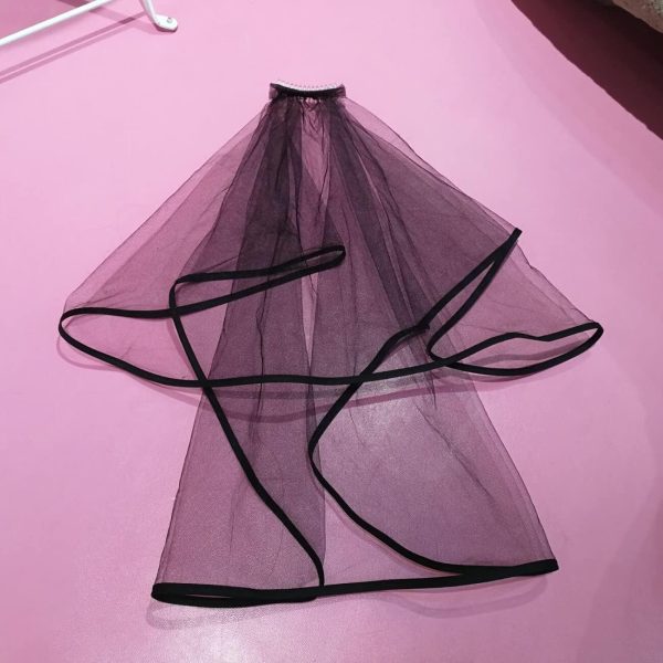 Bridal Veil Wedding Veils Women's White Tulle Short Veils Ribbon Edge With Comb for Brides Bachelorette Hen Party