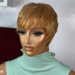 Golden pixie cut wig