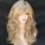 22-inch Golden Brown Mixed Wavy Wig