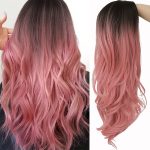 Gradient Pink Long Wavy Wig